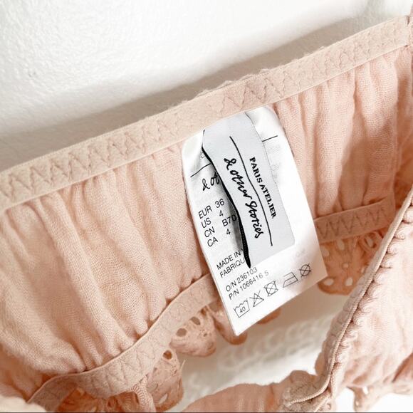 & OTHER STORIES Light Pink Cropped Top Size 4 - Picture 3 of 5
